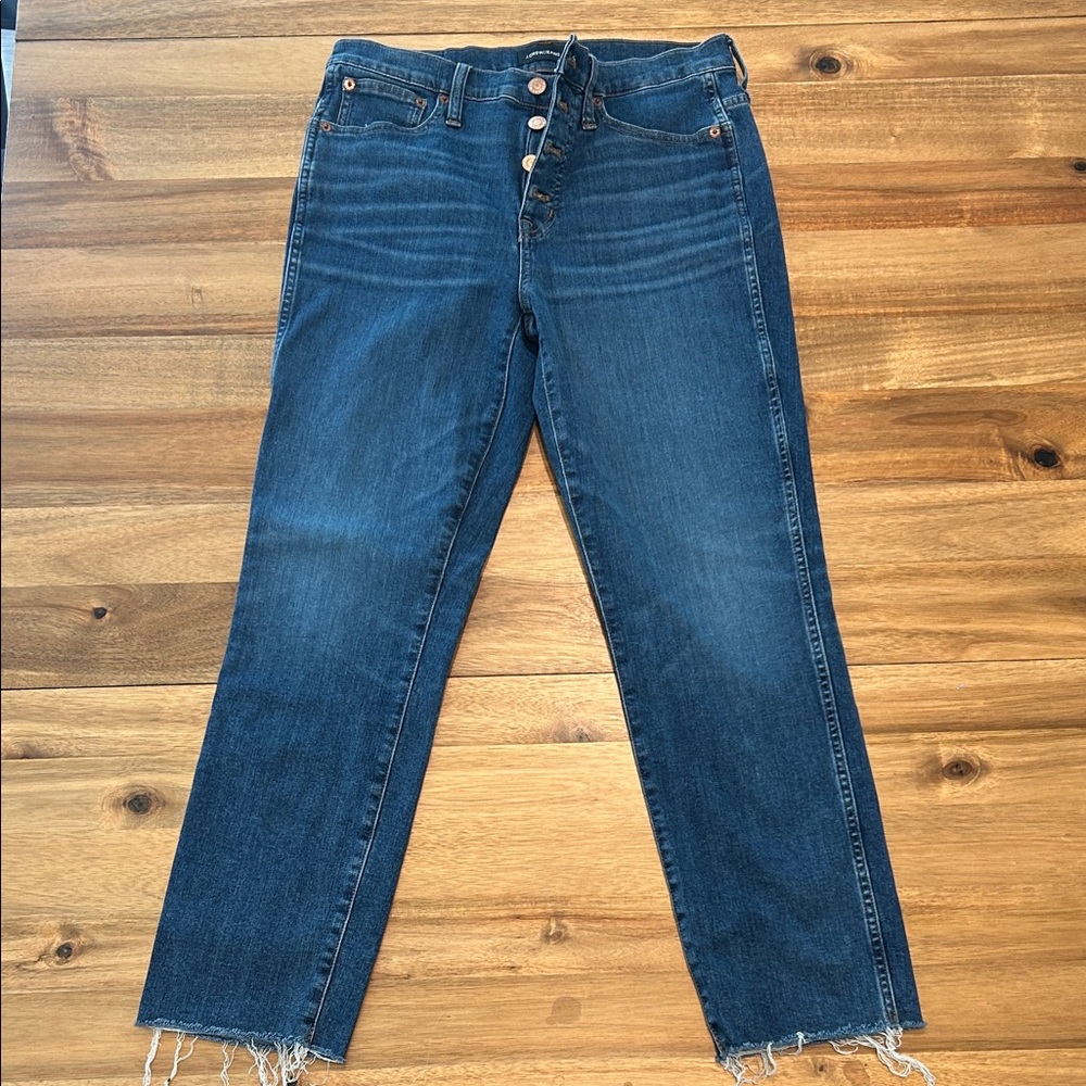 J. Crew Dark Blue Straight Leg Jeans